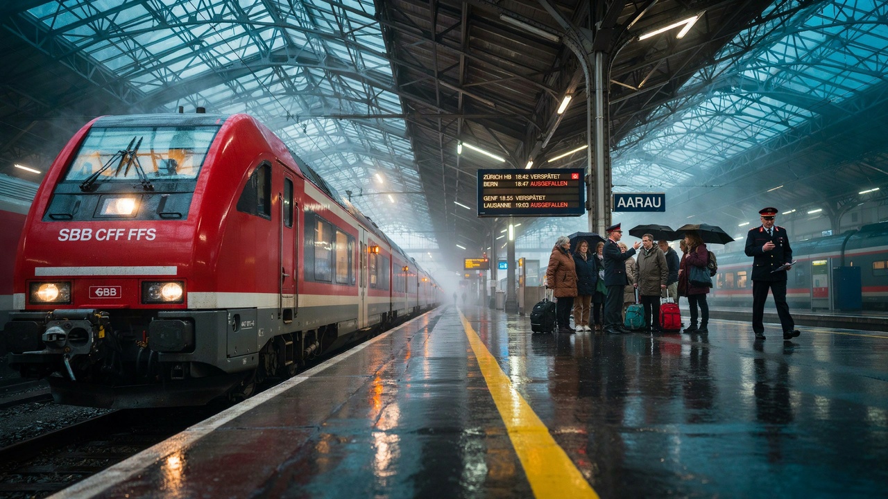 Swiss rail - travel and tour world Switzerland Rail Disruption Hits Zurich, Bern, Geneva and Lausanne as Aarau Incident and Storm Damage Trigger Widespread Train Cancellations – Travel And Tour World