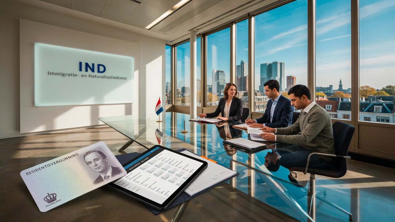 Dutch immigration administration office illustrating netherlands work visa sponsor compliance changes affecting foreign workers in 2026.
