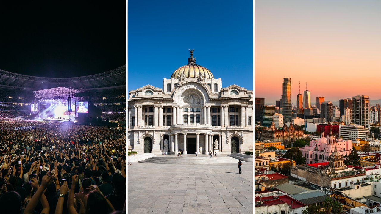 Mexico city's vibrant concerts, iconic landmarks and dazzling skyline highlight its growing music tourism appeal.
