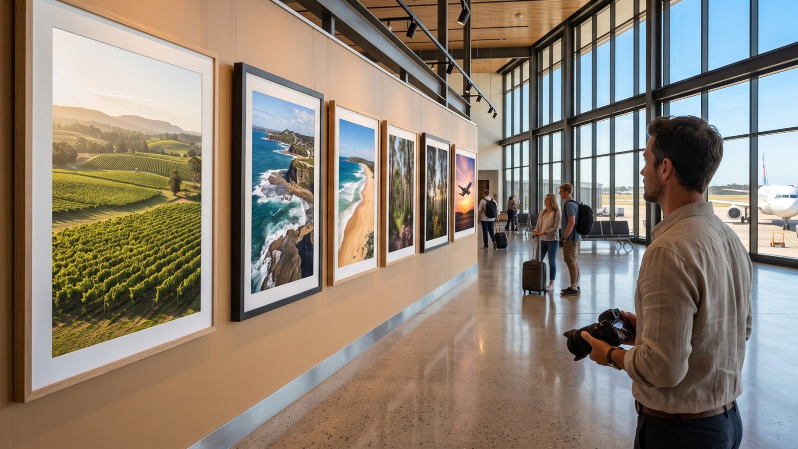 Newcastle-airport-photography-contest-hunter-region-terminal-exhibition-2026 - travel and tour world Newcastle airport photography contest showcasing hunter region landscapes and aviation images in a terminal exhibition.