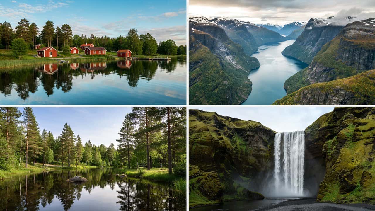 Stunning summer landscapes across sweden, norway, finland and iceland showcase europe's growing coolcation travel trend.

