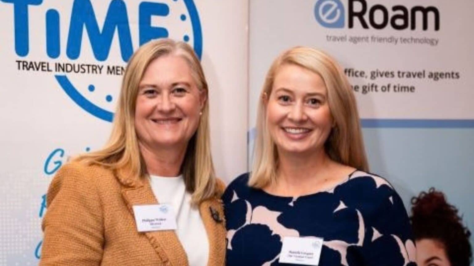 Philippa walker with danielle gregory at time travel industry event in 2025.