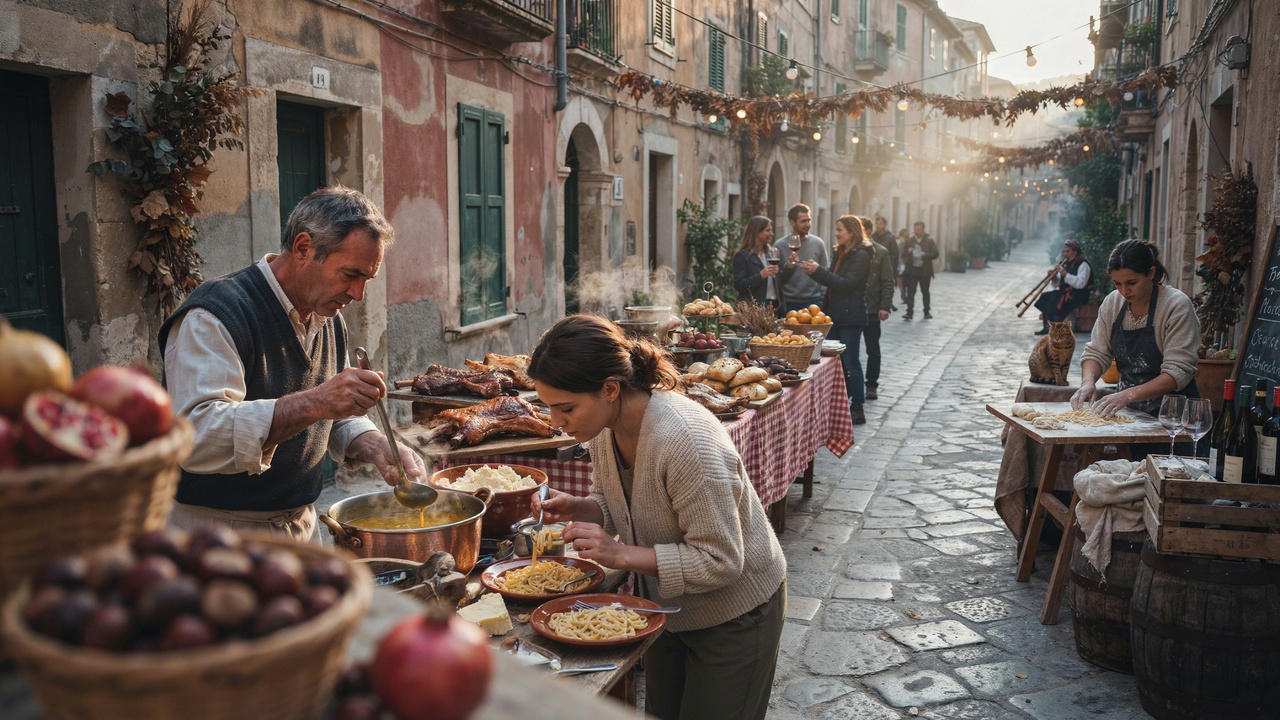 Sardinia-autumn-food-cultural-festivals-2026jpg - travel and tour world Sardinia's autumn festivals celebrated traditional food, local wines, crafts and vibrant Italian village culture.