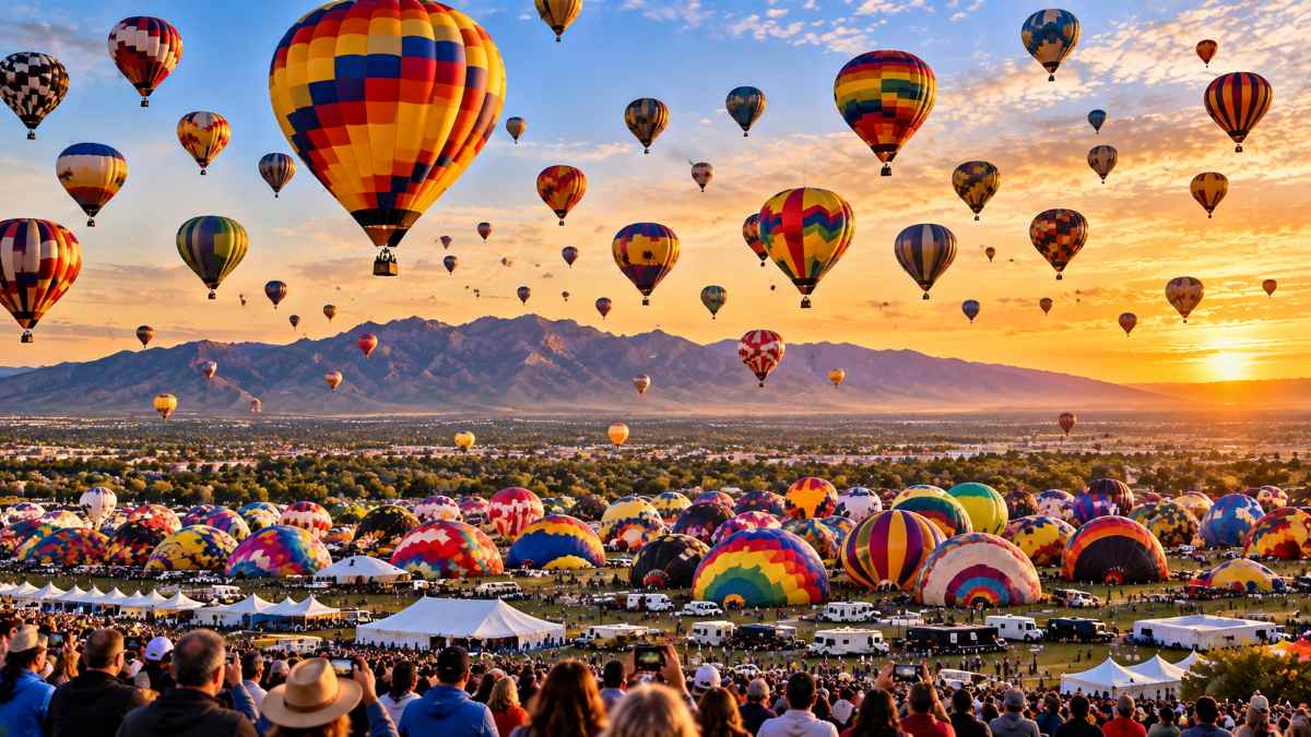Sky ballon - travel and tour world Hundreds of balloons fill albuquerque’s autumn sky