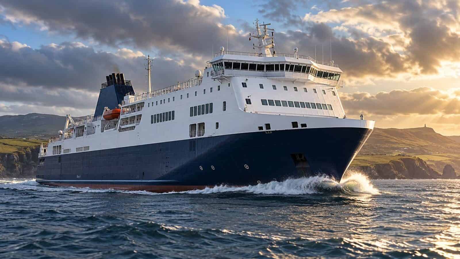 The isle of man ferry - travel and tour world Passenger ferry on the irish sea illustrating isle of man ferry cancellations affecting november travel.