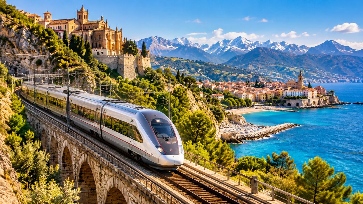 Spain aligns with france and more european destinations unveiling seamless cross-border rail journeys - travel and tour world High_speed_train_european_landscape_spain_france